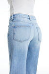Raw Hem Distressed Bootcut Jeans-Flare & Bootcut-BAYEAS