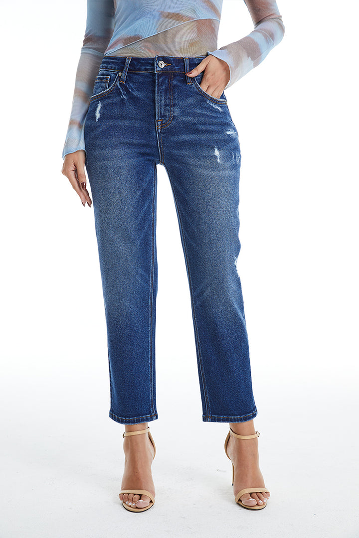High Rise Loose Tapered Mom Denim Jeans