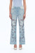 High Rise Embroidered Relaxed Straight Denim Jeans