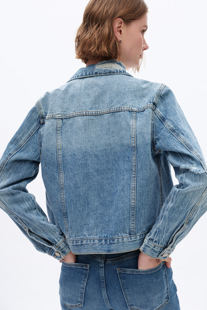 Distressed Denim Jacket