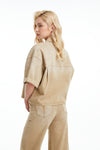 Puffy Sleeve Denim Jacket-Jackets-BAYEAS