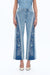 Ultra High Rise Patchwork Embroidered Wide Leg Denim Jeans