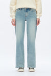 Mid Rise Wide Leg Denim Jeans