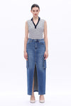 MID RISE CARGO MAXI SKIRT-Skirts-BAYEAS