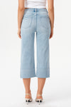 High Rise Cuffed Wide Leg Jeans