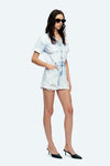 Grace Ripped Denim Rompers