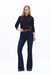 High Rise Flare Denim Jeans-Flare & Bootcut-BAYEAS