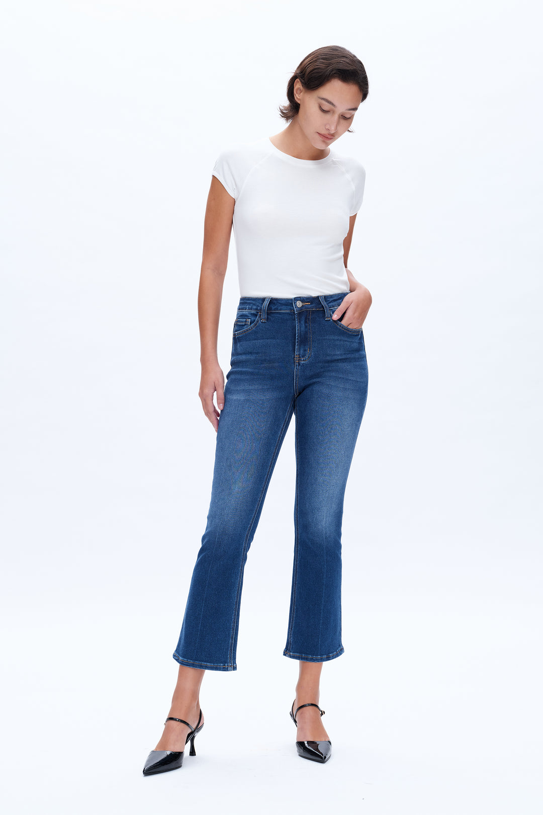 High Rise Bootcut Flare Denim Jeans