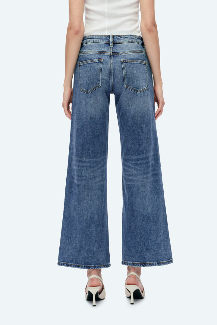 KRISTY MID RISE RELAXED STRAIGHT DENIM JEANS