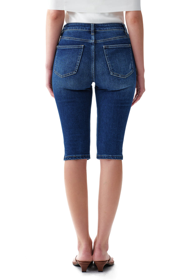 Mid Rise Slit Skinny Jeans