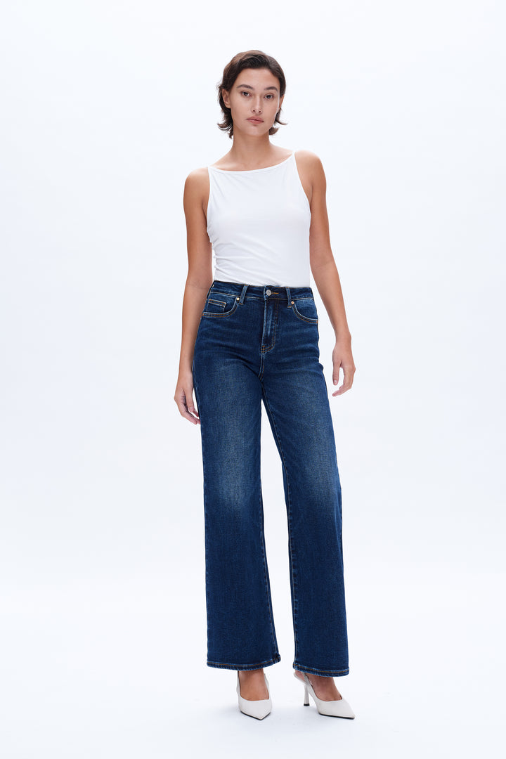 Linda High Rise Wide Leg Denim Jeans
