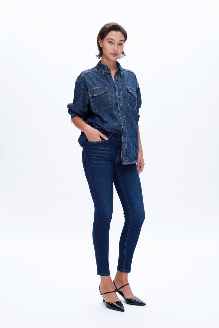 Mid Rise Ankle Skinny Jeans