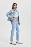Ally Slim Straight Denim Jeans-Straight-BAYEAS