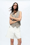 Timothy Drop Crotch Relax Denim Shorts-Shorts-BAYEAS