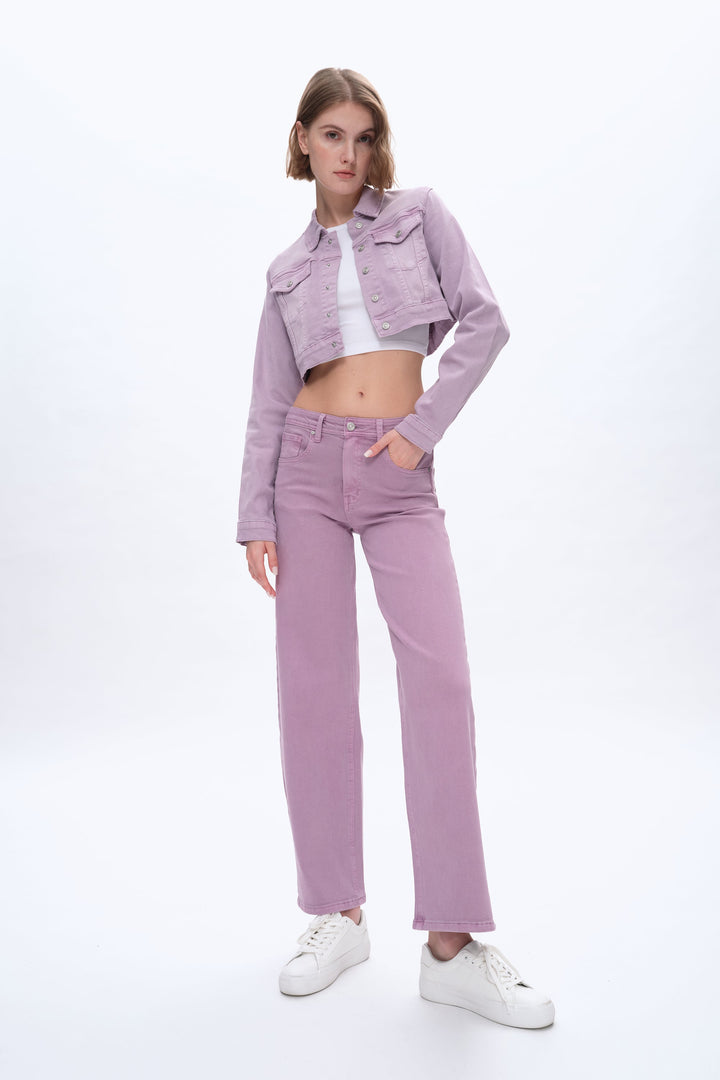 Flora High Rise Straight Pants