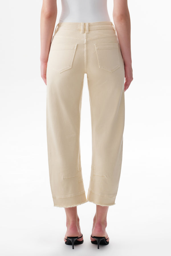 Mid Rise Barrel Leg Denim Jeans