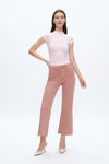 Leslie High Rise Wide Leg Denim Jeans With Raw Hem