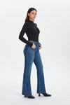 High Rise Bootcut Flare Denim Jeans-Flare & Bootcut-BAYEAS