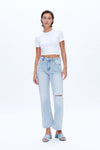 Alva High Rise Straight Denim Jeans