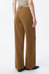 Mid Rise Textured Wide Leg Pants