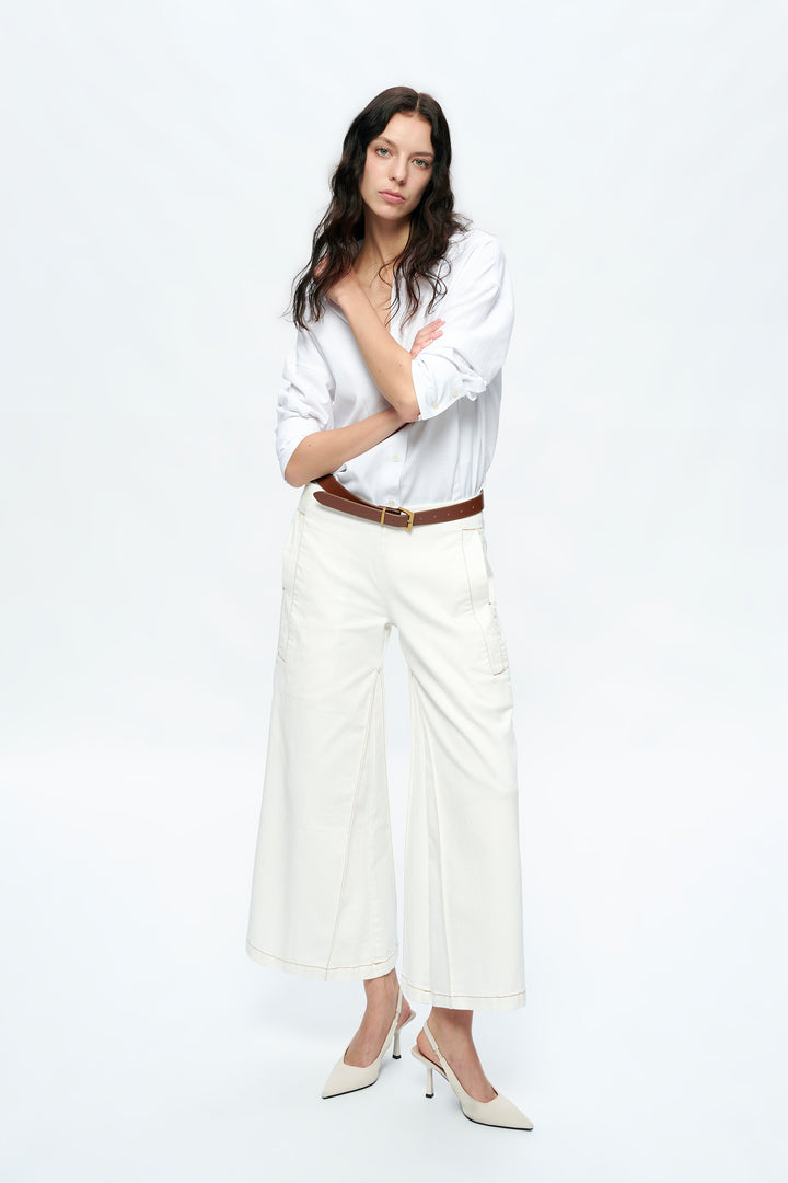 Timothy Low Rise Relax Wide Leg Trousers Denim Jeans