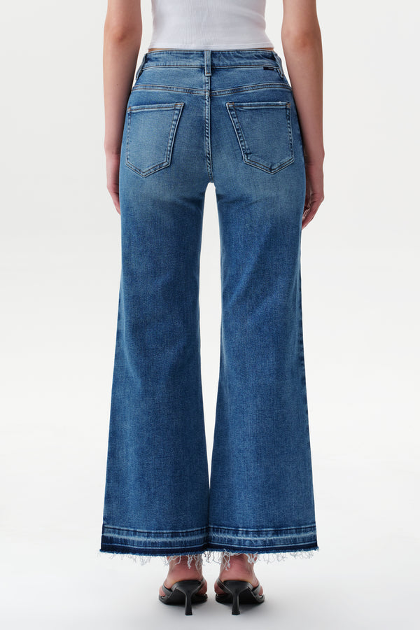 Mid Rise Wide Leg Jeans