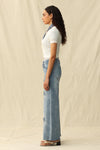 Rhinestone Embroidery Wide Leg Jeans