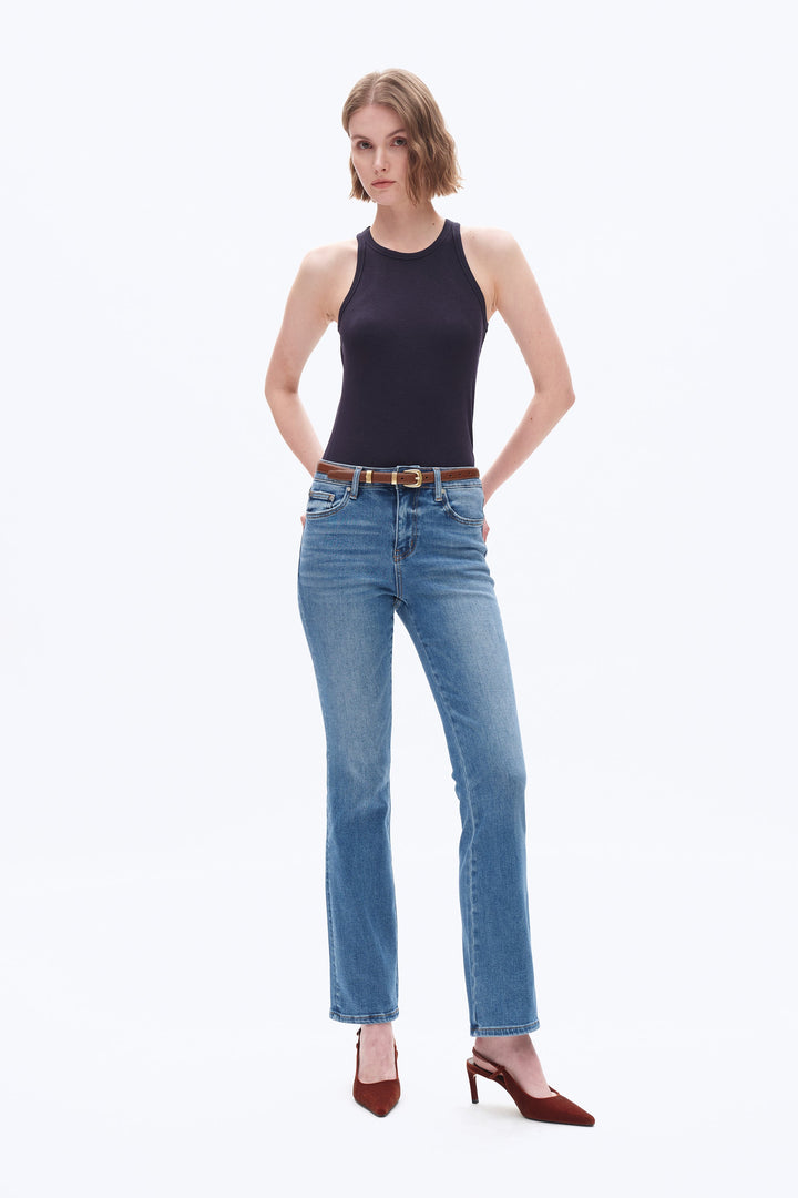 Mid Rise Bootcut Denim Jeans