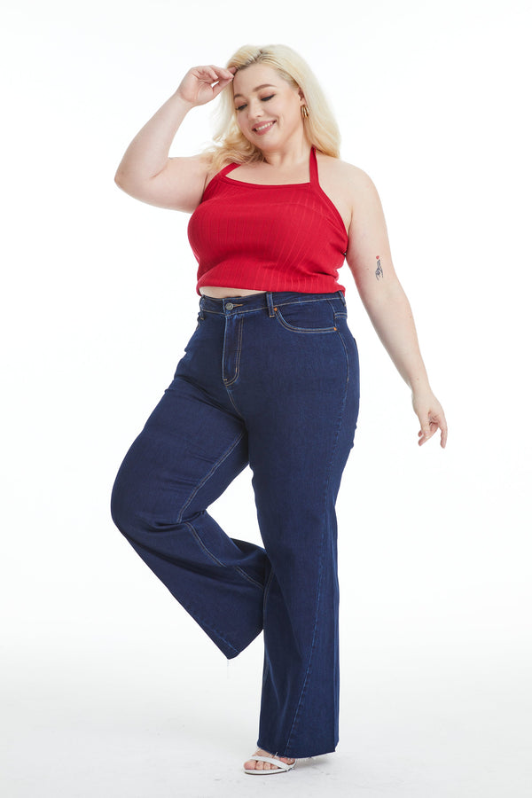 PLUS BETH HIGH RISE WIDE LEG-Wide Leg-BAYEAS