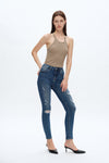 Anna High Rise Distressed Skinny Jeans