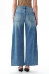 High Rise Appliqué Barrel Leg Jeans