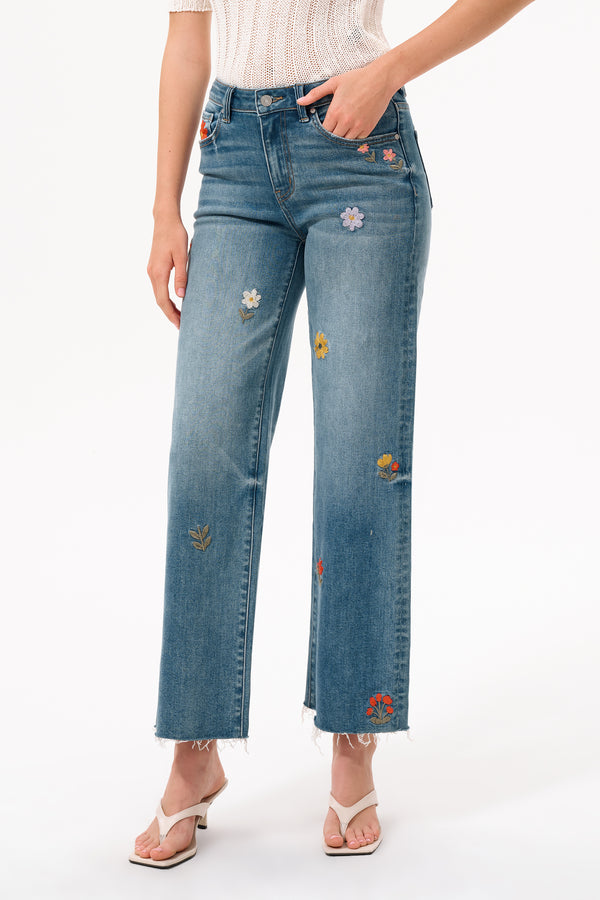 Mid Rise Wide Leg Jeans