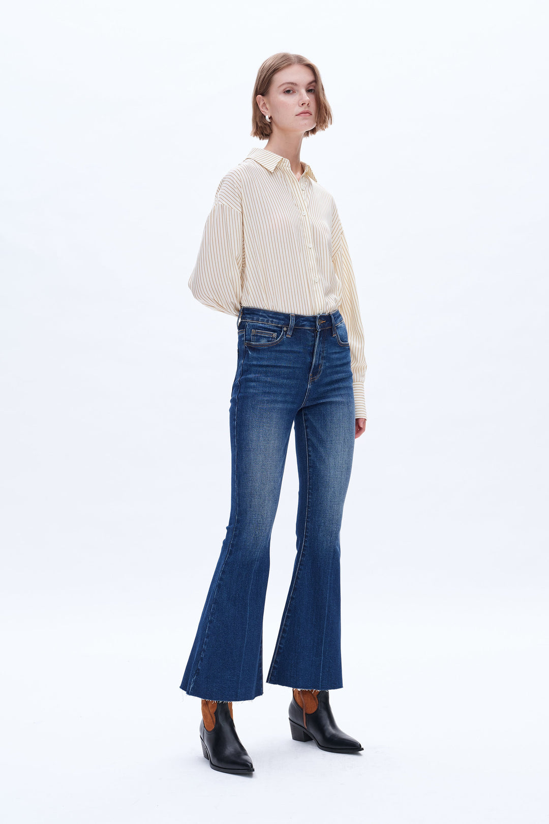 Ara High Rise Flare Leg Denim Jeans