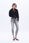 Mid Rise Stretch Ankle Skinny Denim Jeans