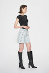 Miki High Rise Bermuda Denim Shorts-Shorts-BAYEAS