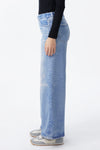 Distressed High Rise Wide Leg Jeans