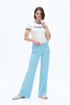 Mid Rise Wide Leg Pants