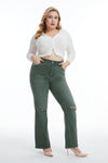 High Rise Distressed Flare Pants