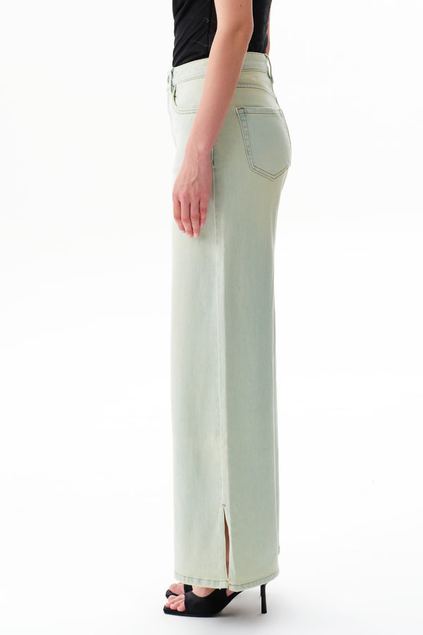 High Rise Slit Wide Leg Jeans