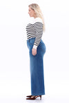 High Rise Wide Leg Flare Denim Jeans