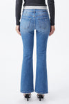 Mid Rise Distressed Bootcut Jeans