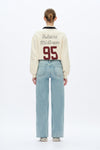 Mid Rise Wide Leg Denim Jeans