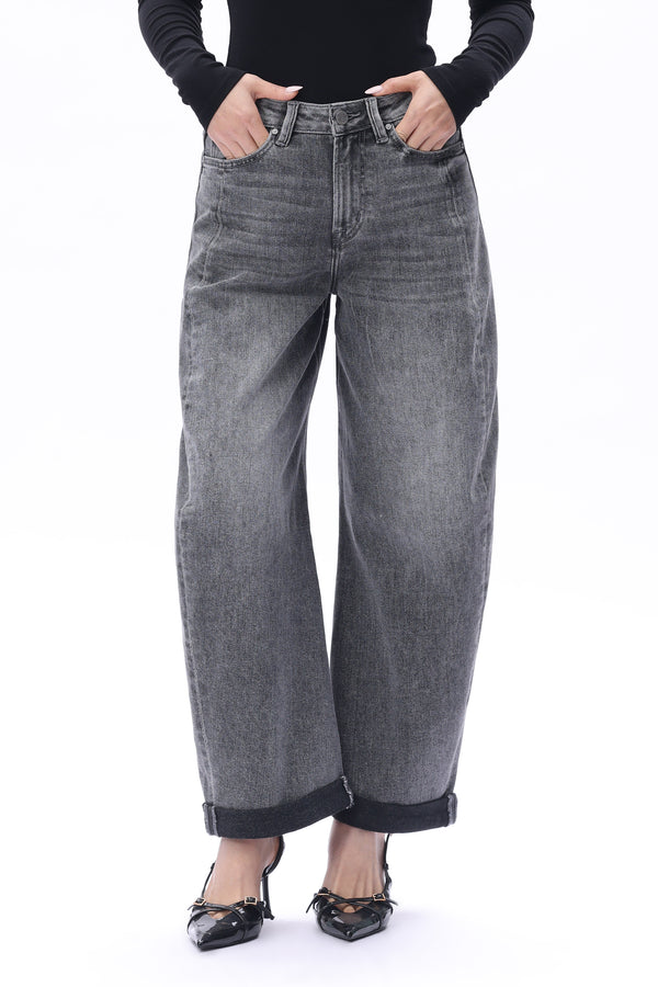 Zephyrine High Rise Barrel Jeans