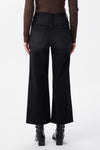 High Rise Cropped Distressed Wide Leg Jeans
