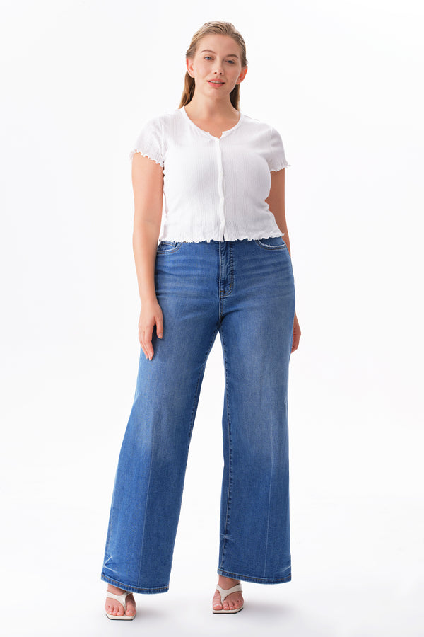 High Rise Wide Leg Jeans