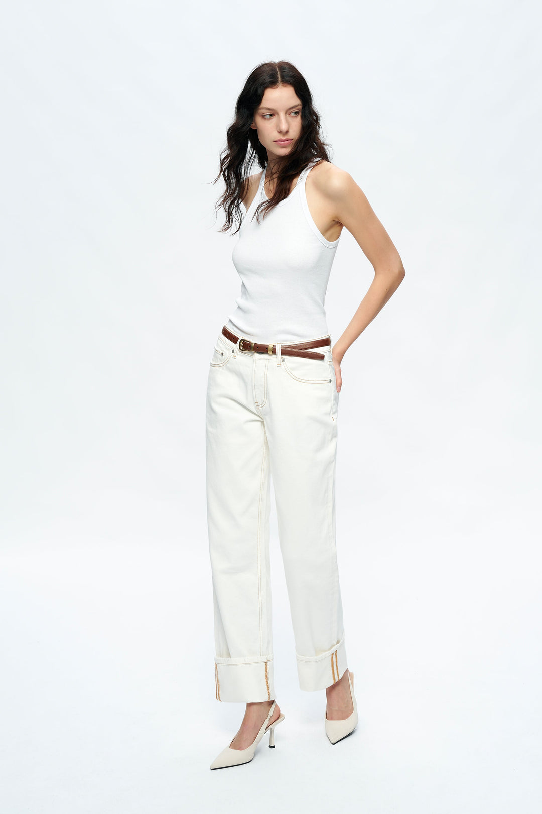 Michelle Mid Rise Straight Leg Trousers