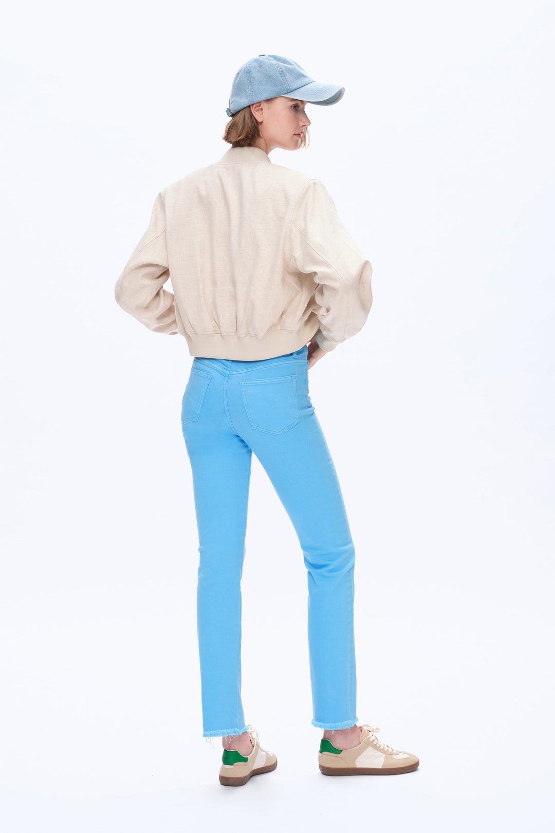 Mid Rise Slim Straight Pants