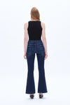 Womens Flare Jeans With Raw Hem-Flare & Bootcut-BAYEAS