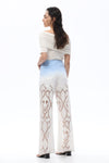 High Rise Wide Leg Sky Fade Jeans