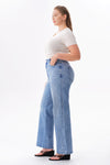 High Rise Slit Bootcut Jeans